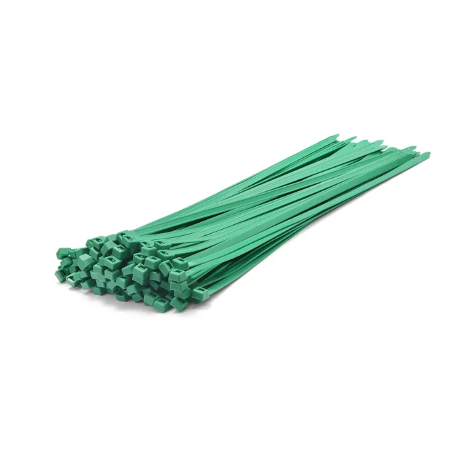 small green cable ties